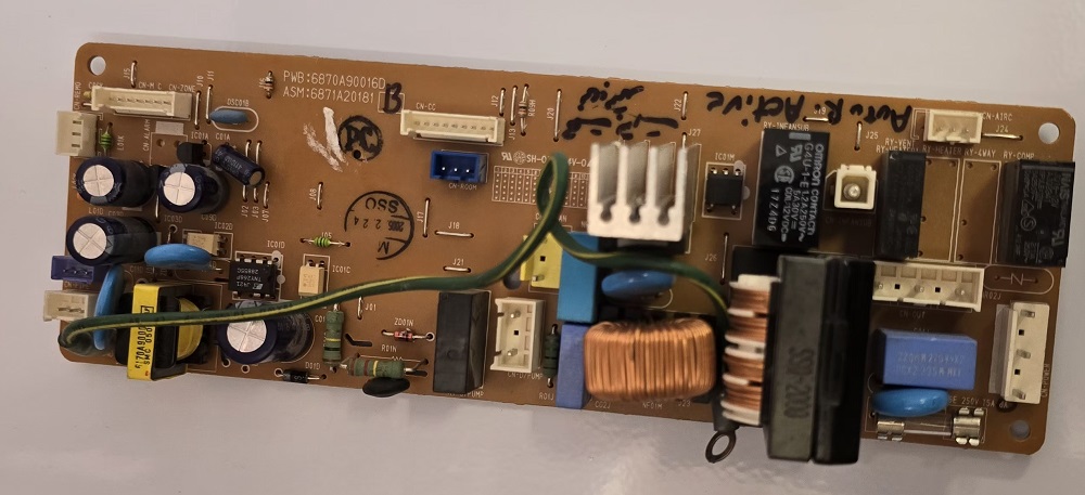 برد کولر گازی LG مدل PWB: 6870A90016D  ASM: 6871A20181